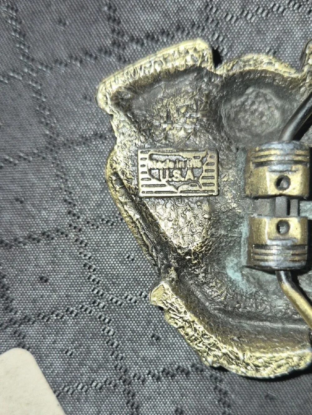 Harley-Davidson Brass Tone Engine Belt Buckle